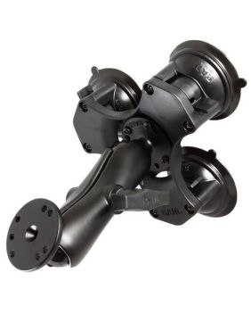 Uchwyt z potrójną przyssawką RAM® Twist-Lock™ z okrągłą płytką